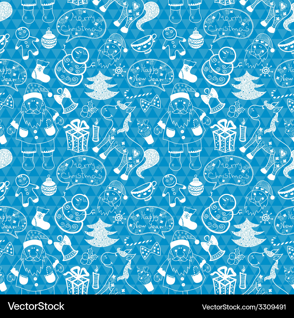 Christmas seamless pattern Royalty Free Vector Image