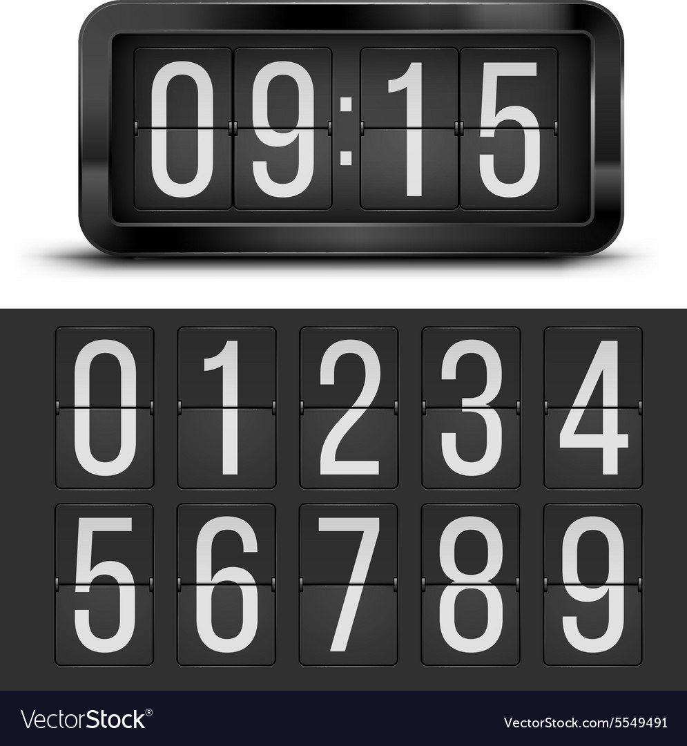 Clock table Royalty Free Vector Image VectorStock