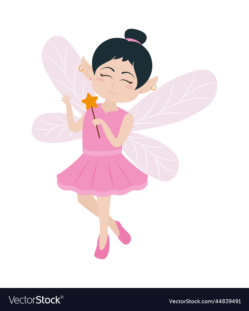 Cute little fairy icon Royalty Free Vector Image