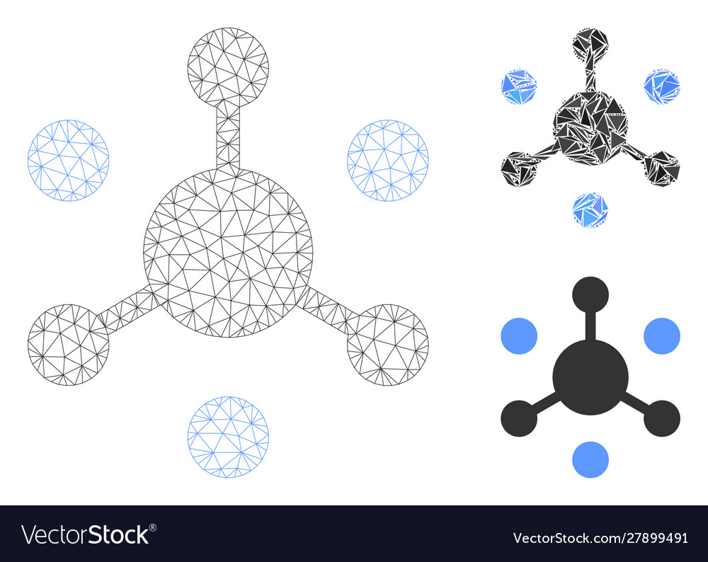 Data network mesh carcass model vector image Data network mesh carcass model