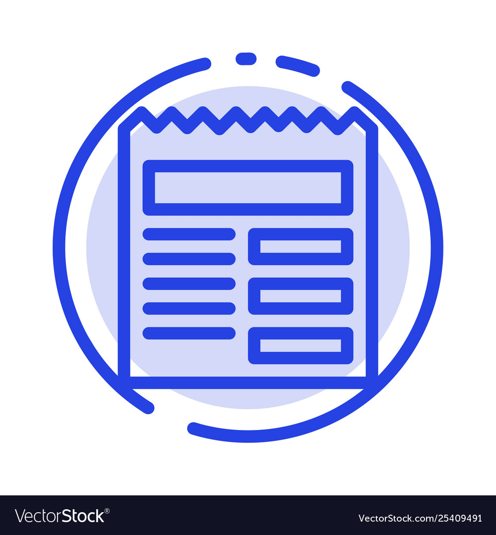 Document text basic ui blue dotted line icon