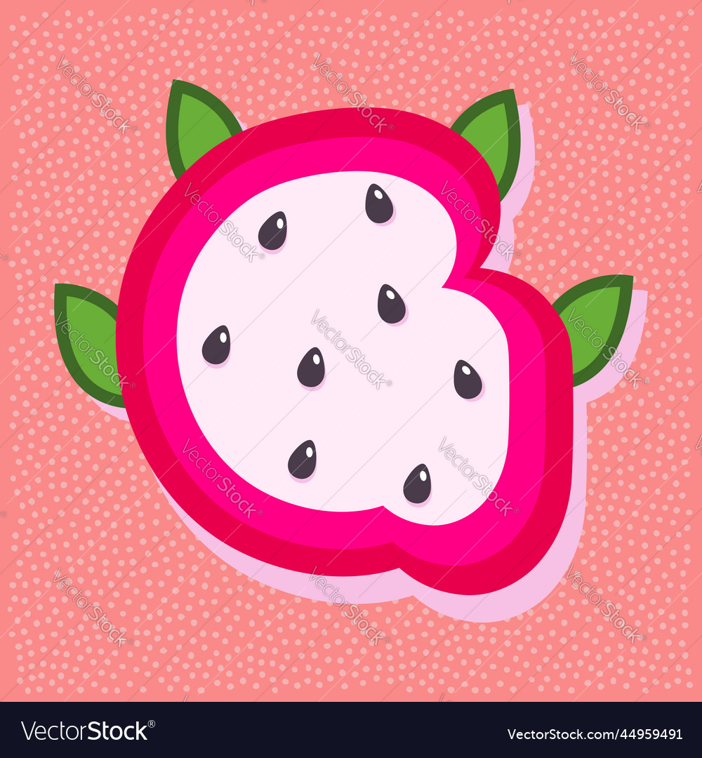 Dragon fruit style alphabet text letter g