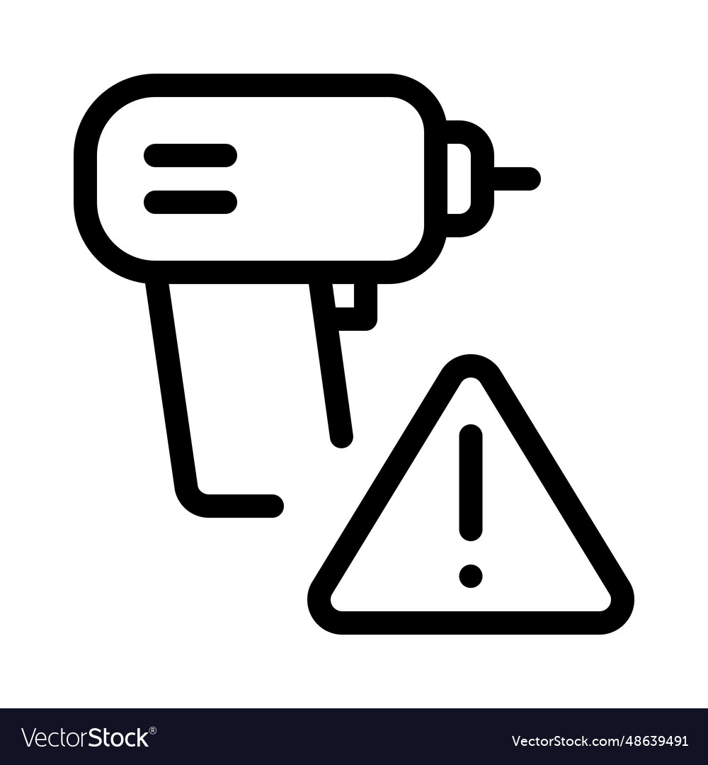 Drill equipped with warning signal indication