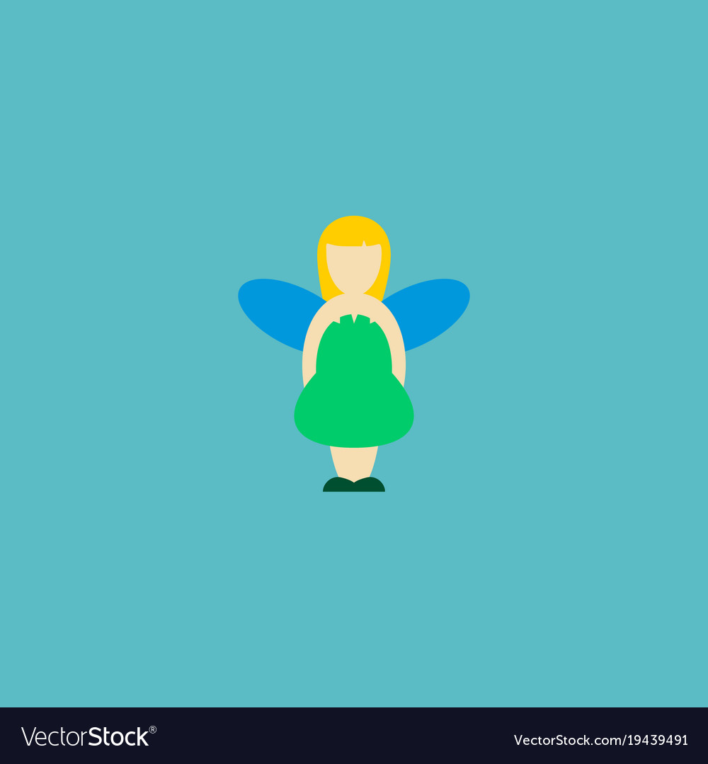 Fairy icon flat element Royalty Free Vector Image