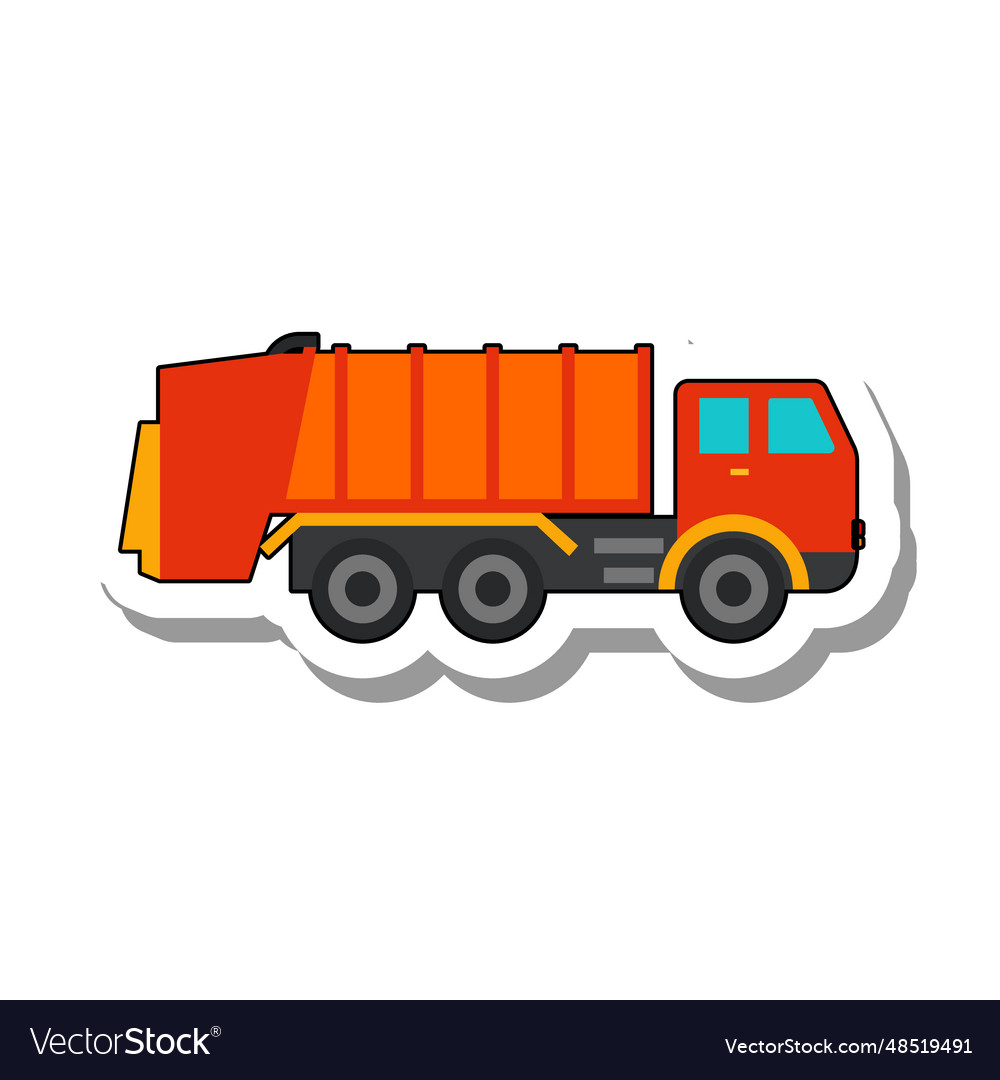 Garbage car loader vector image Garbage car loader