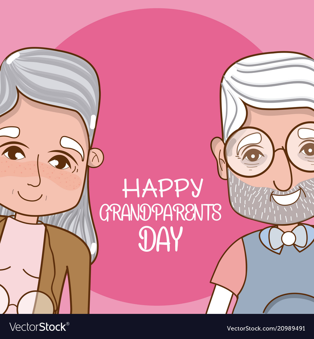 Happy grandparents day card Royalty Free Vector Image