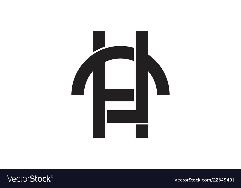 Letter h c mono line logo designs inspiration