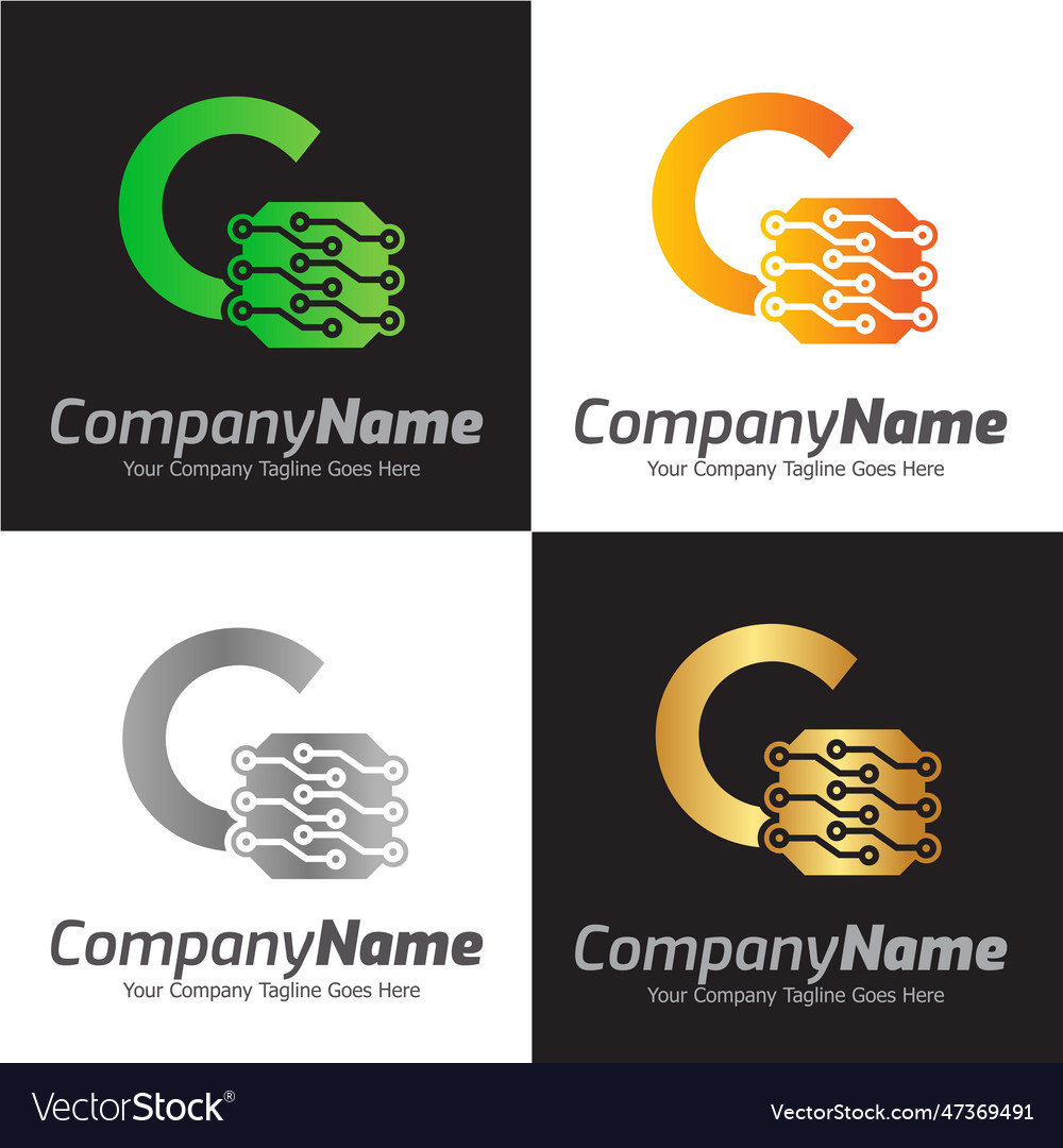 Programming code and technology logo template