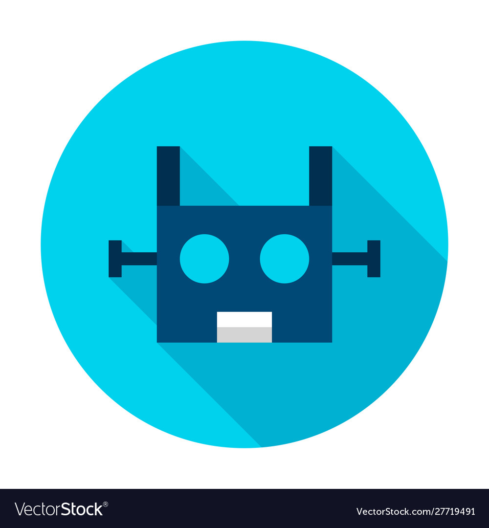 Robotics circle icon vector image Robotics circle icon