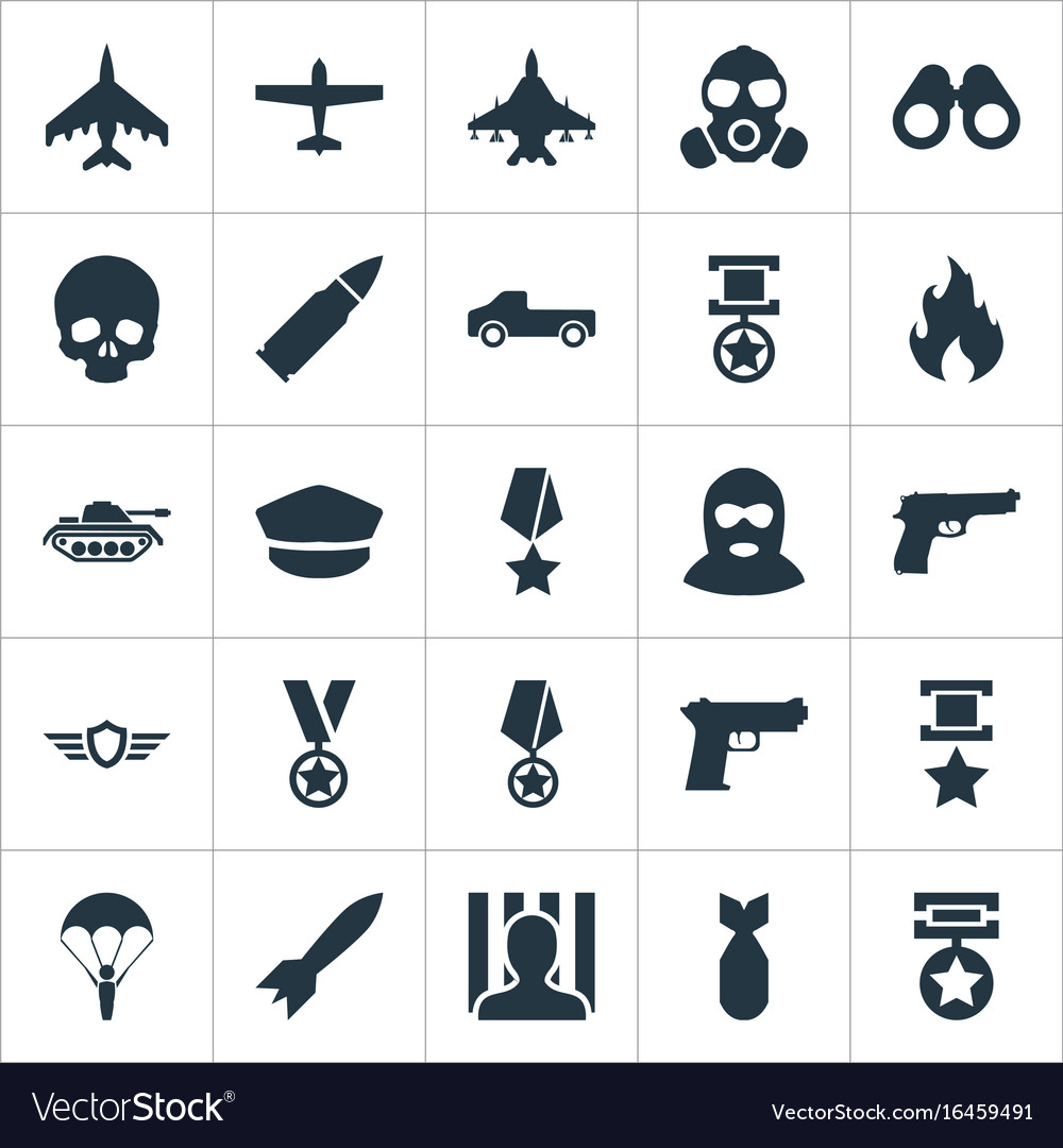 Set of simple combat icons