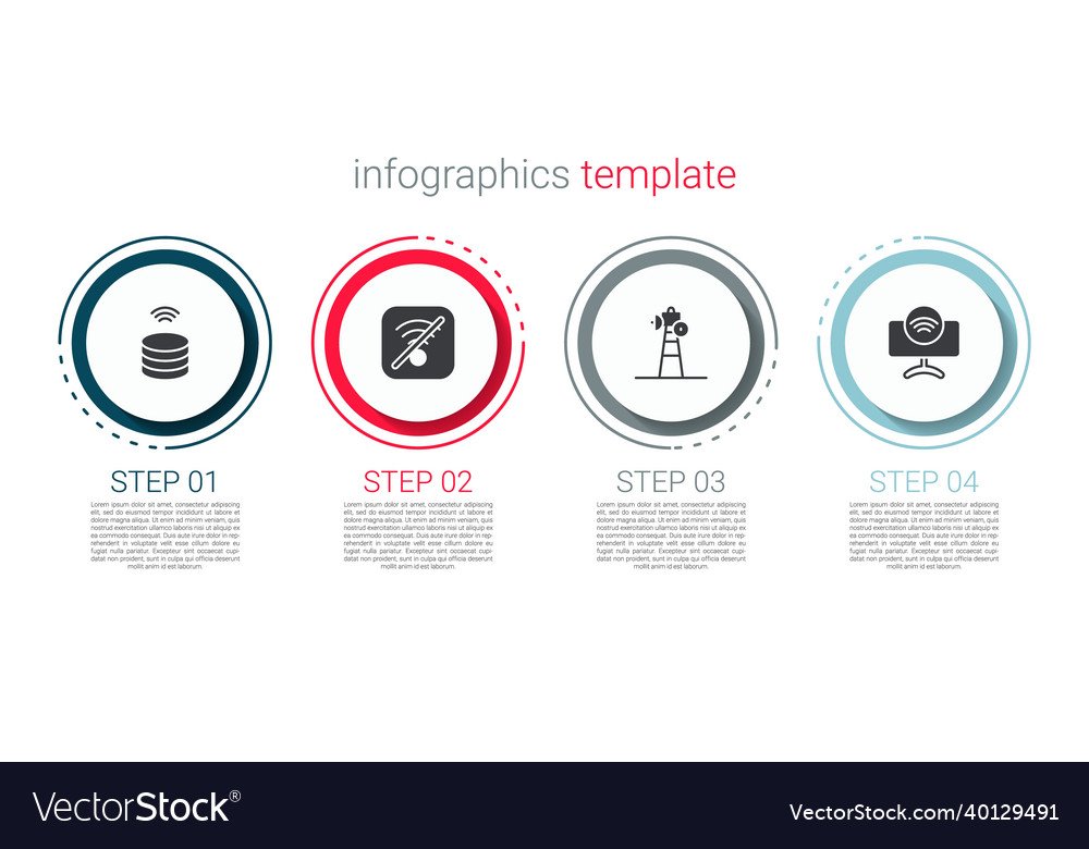 Set smart data server no wi-fi wireless internet Vector Image Set smart data server no wi-fi wireless internet