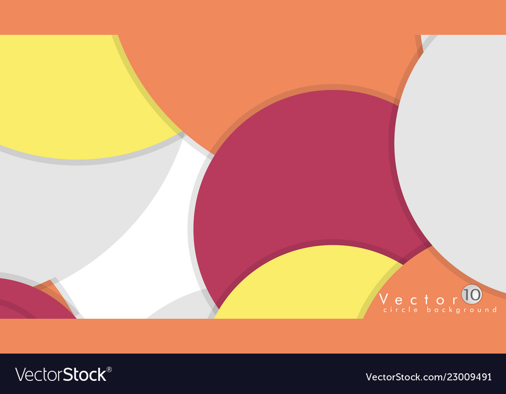 Simple and colorful circles background design vector image Simple and colorful circles background design