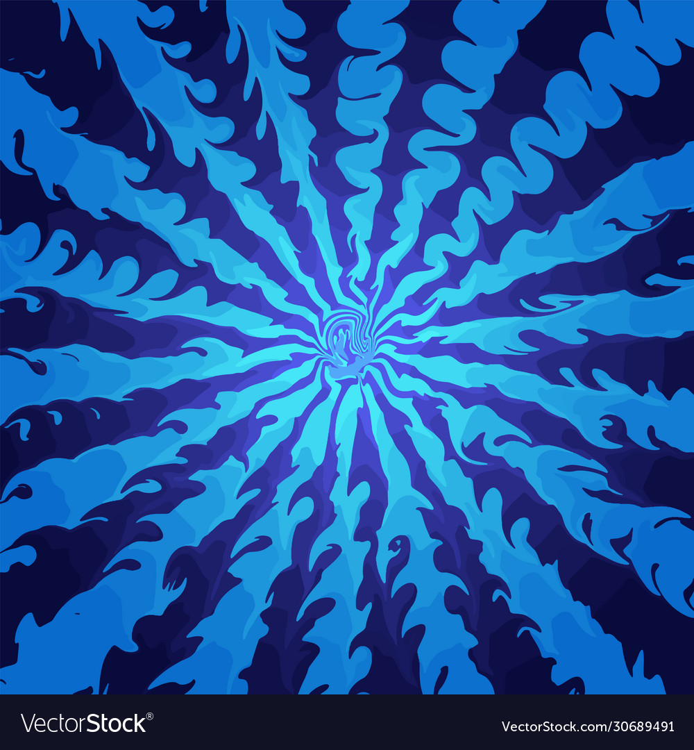 Vortex with ragged rays converging towards