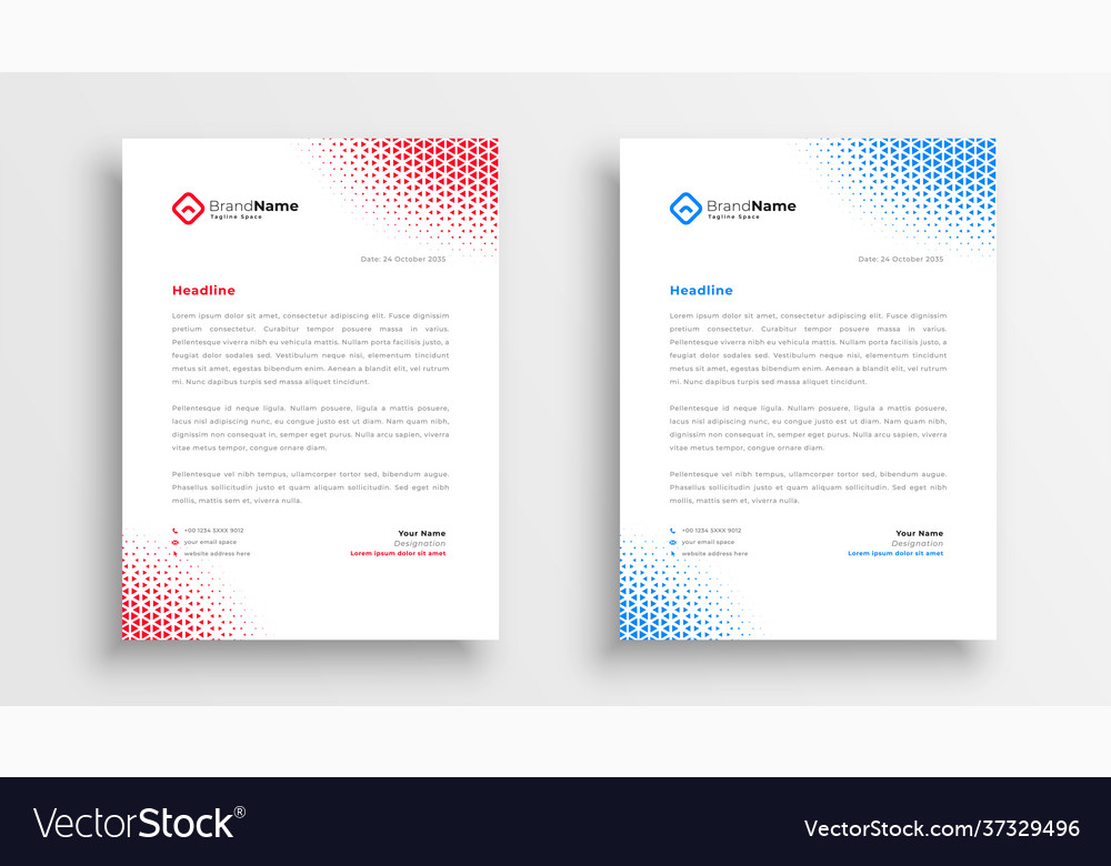 Abstract halftone style letterhead template design