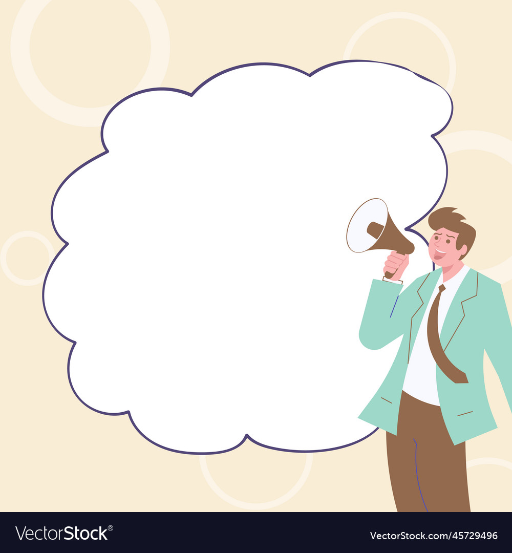 Geschäftsmann präsentiert wichtige Informationen Vector Image Geschäftsmann präsentiert wichtige Informationen
