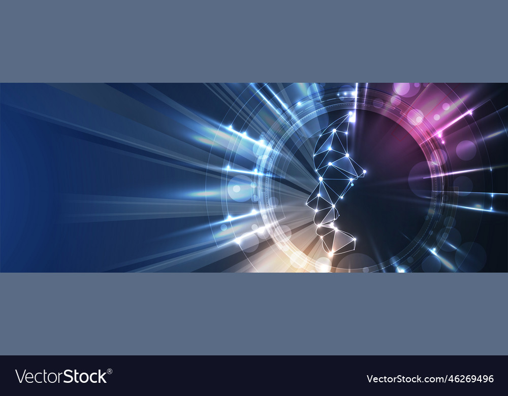 Conceptual technology of artificial intelligence Vector Image Conceptual technology of artificial intelligence