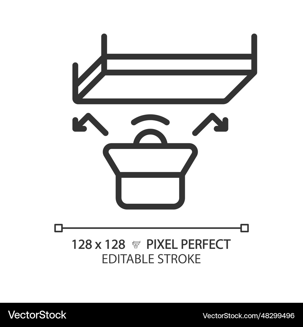 Customizable soundproof ceiling black thin linear Vector Image