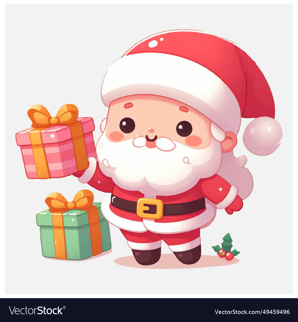 Cute santa with gift box file