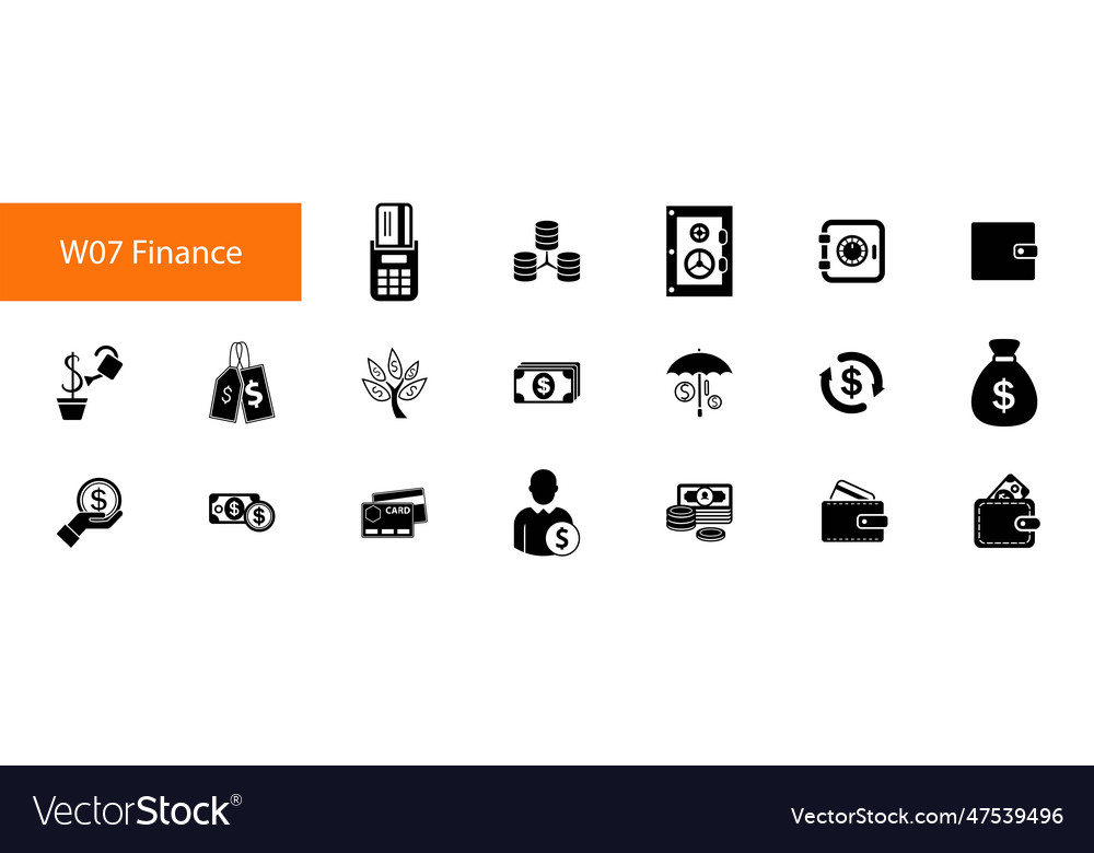 Finance and budget icon set