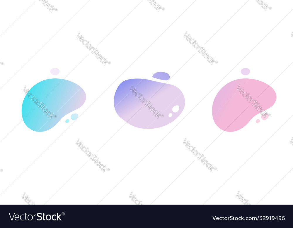 Fluid liquid shape abstract element pastel print vector image Fluid liquid shape abstract element pastel print