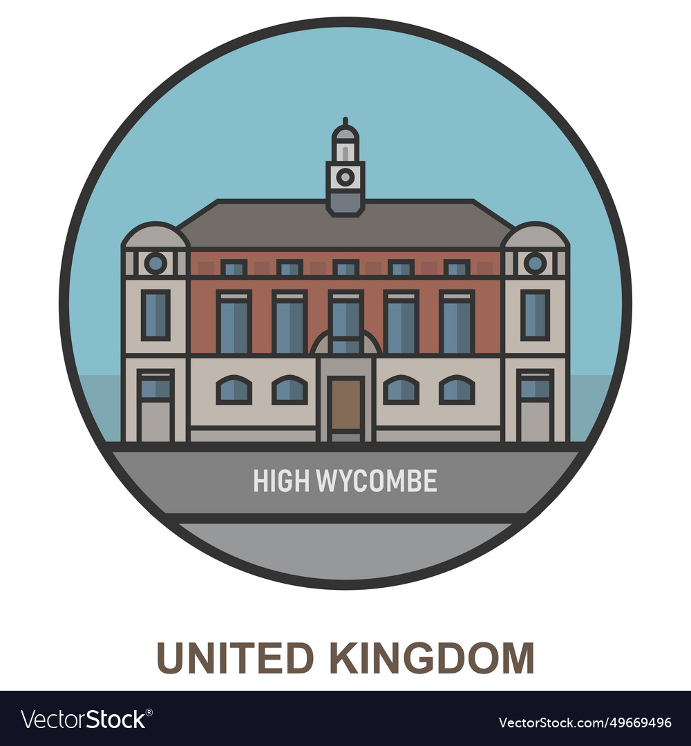 High wycombe cities and towns in united kingdom Vector Image