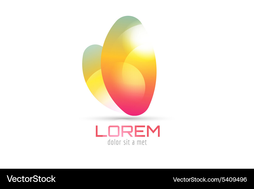 Logo template abstract arrow shape Royalty Free Vector Image