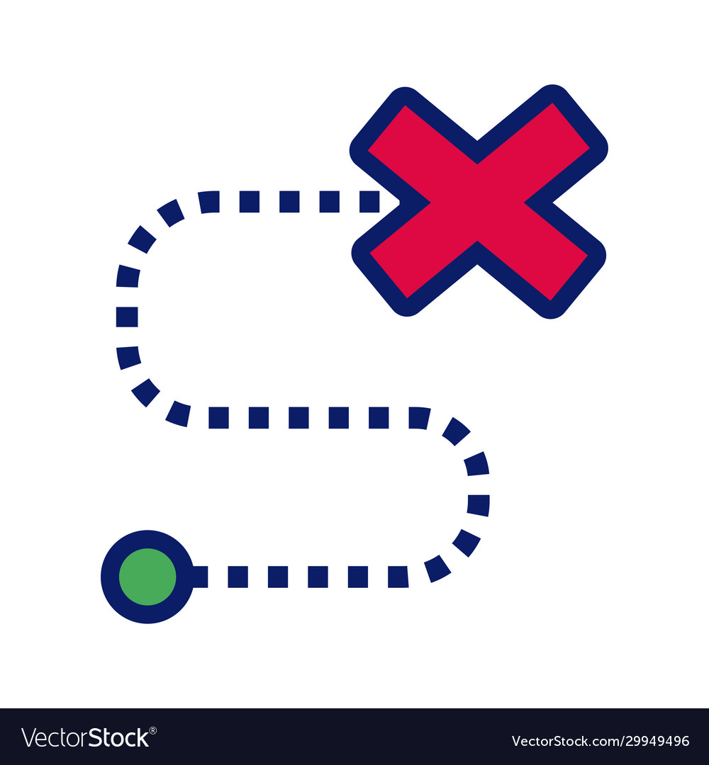 Map route line and fill style icon