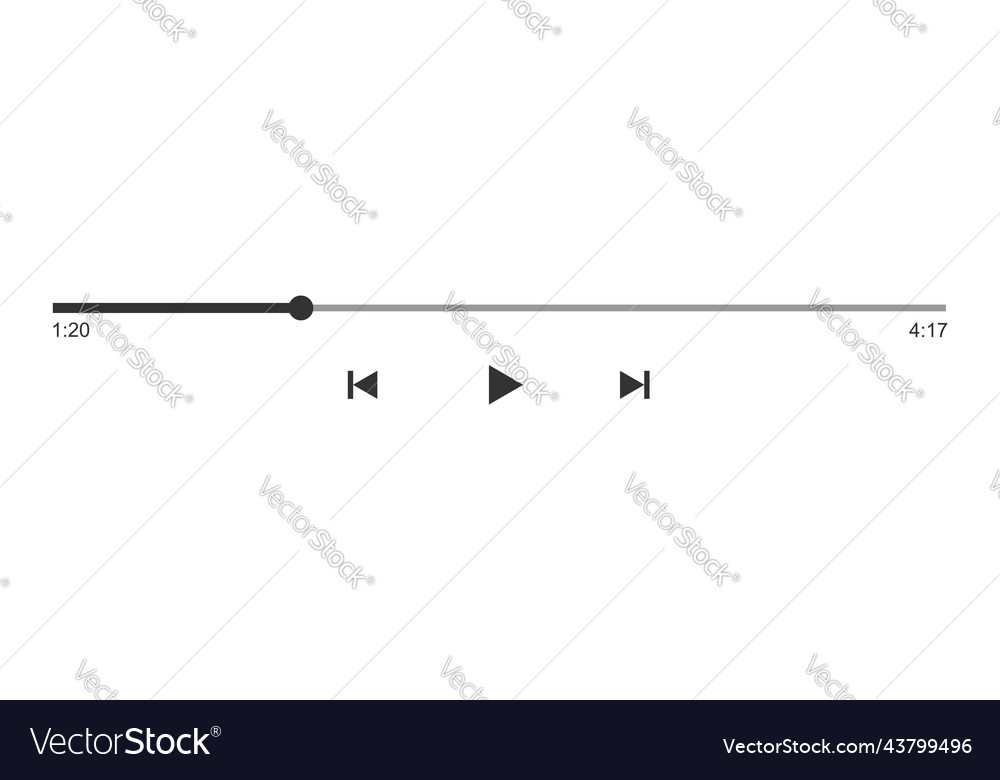 Mediaplayer progress loading bar with time slider