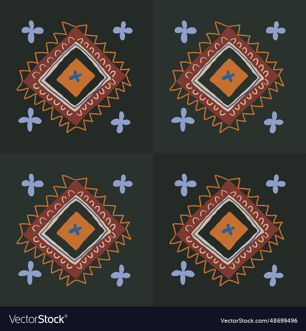 Patchwork pattern on dark background Vector Image Patchwork pattern on dark background