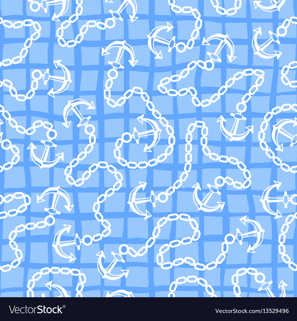 Seamless pattern with anchors ongoing backgrounds