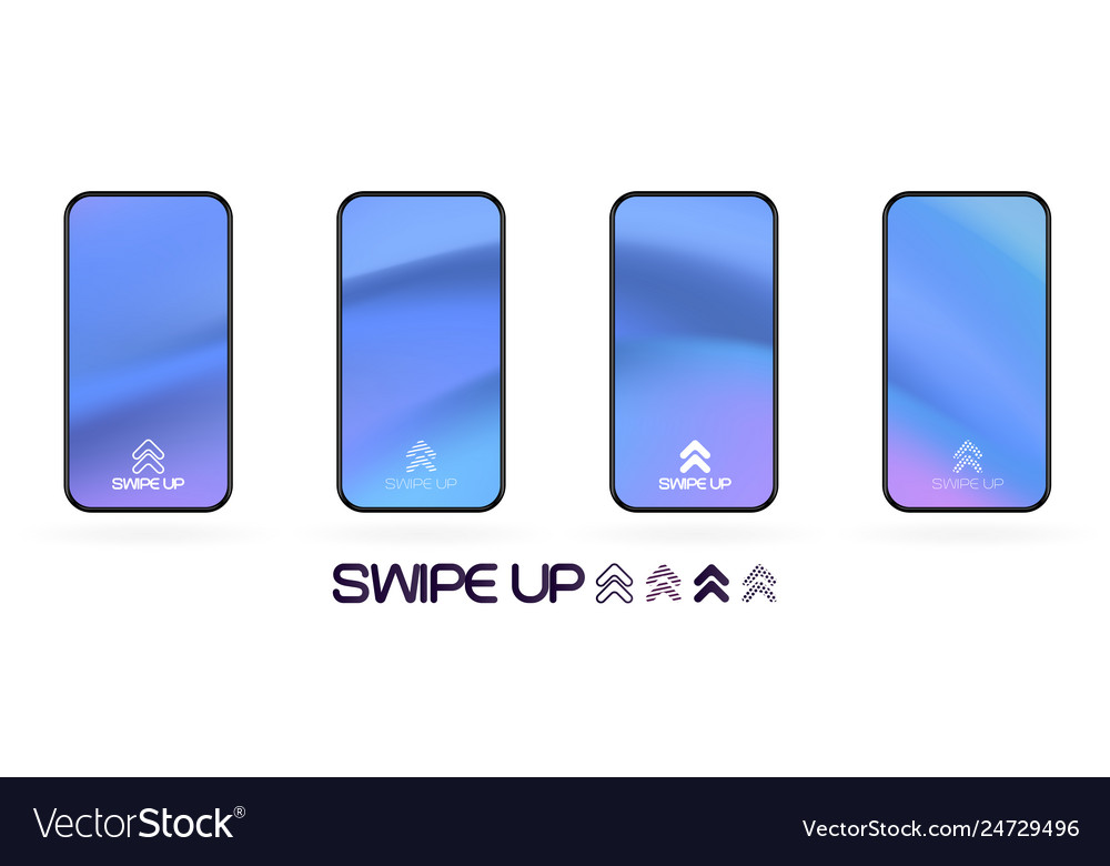 Swipe up template with abstract backdrop vector image Swipe up template with abstract backdrop