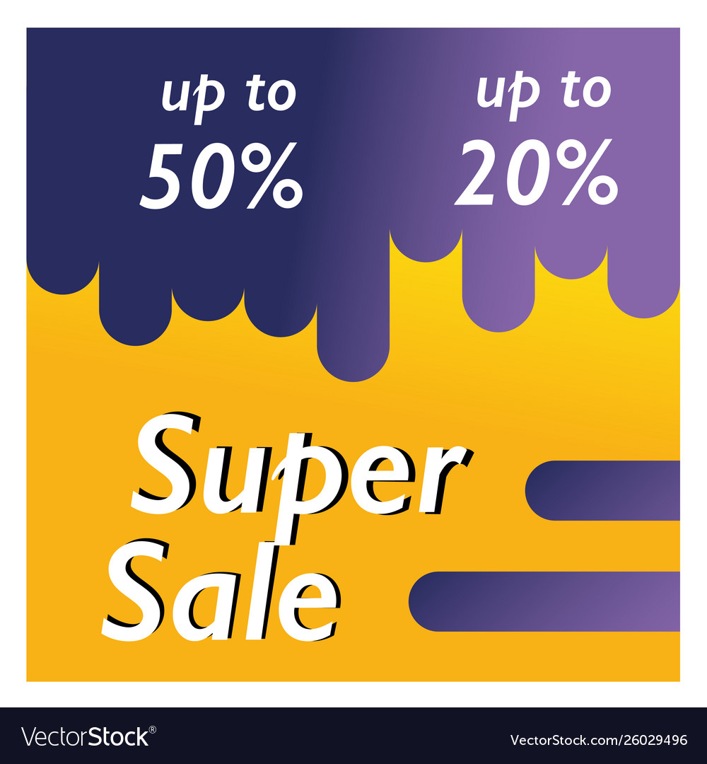 Yellow purple abstract sale banner template