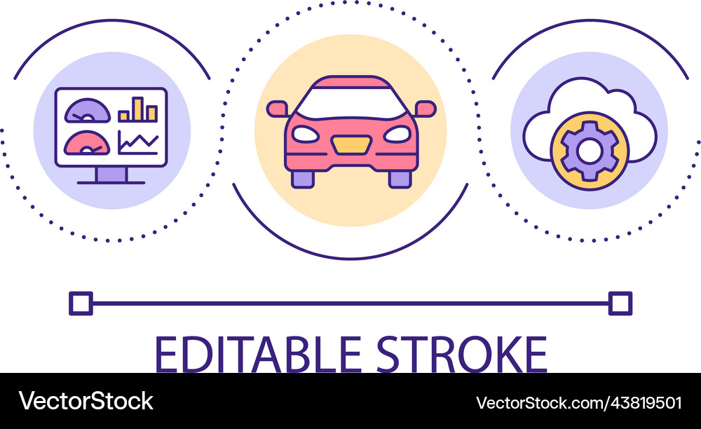Automobile digital data storage loop concept icon – Royalty-Free Vector ...