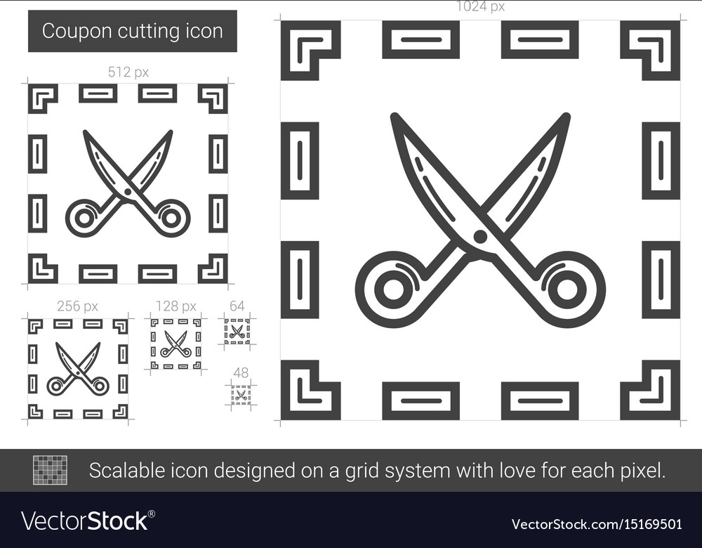 Gutschein Schnittlinie Symbol