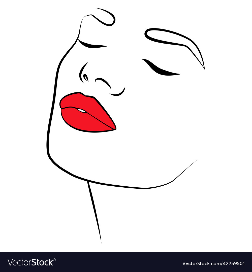 Drawing an abstract face with a seamless pattern vector image Drawing an abstract face with a seamless pattern
