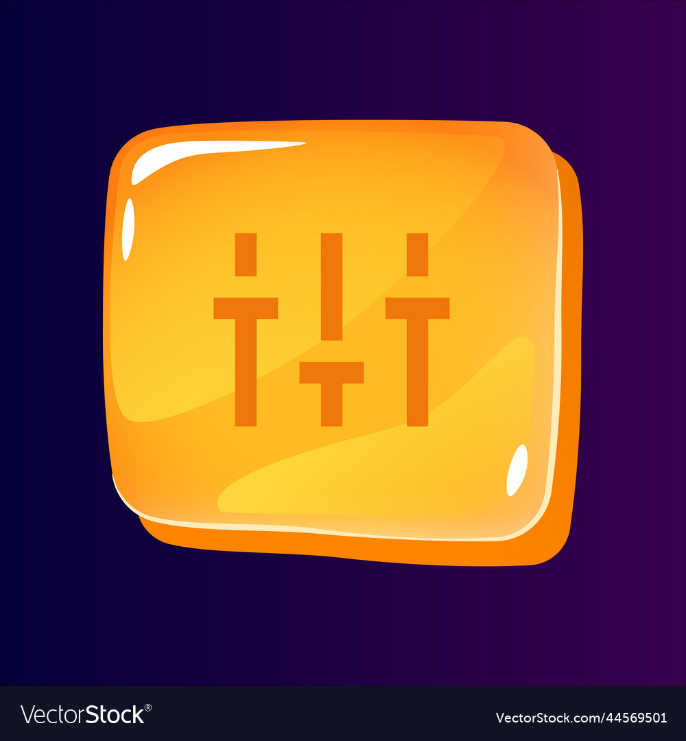 Filters glossy ui button with pixelated icon