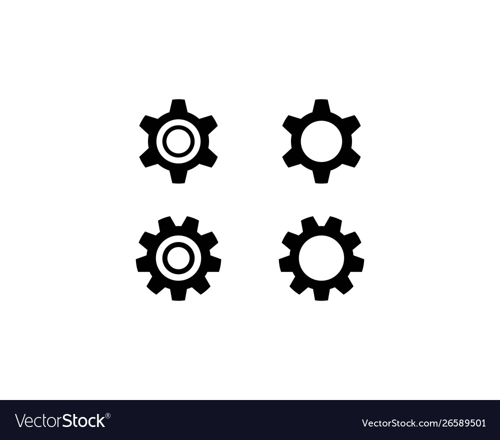 Gear icon template Royalty Free Vector Image - VectorStock