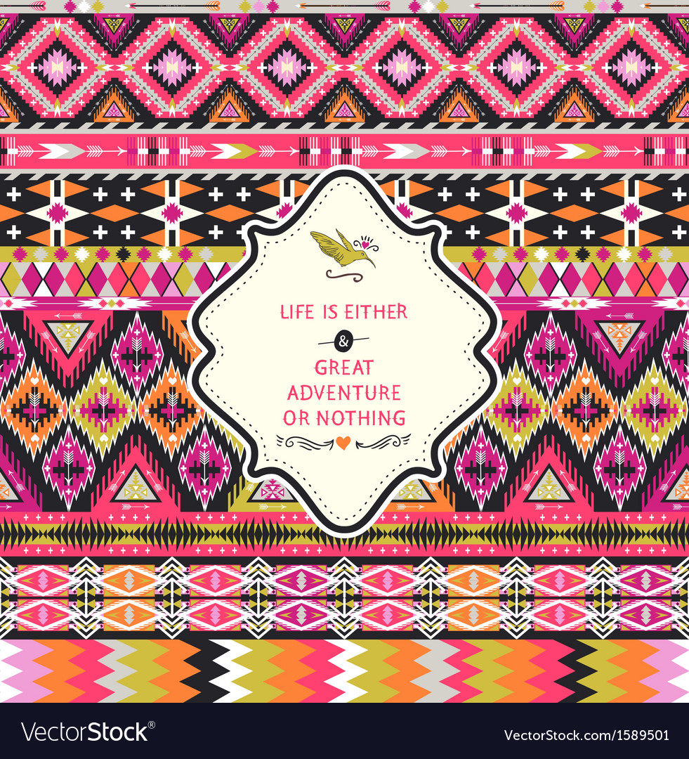 Geometric Aztec Pattern