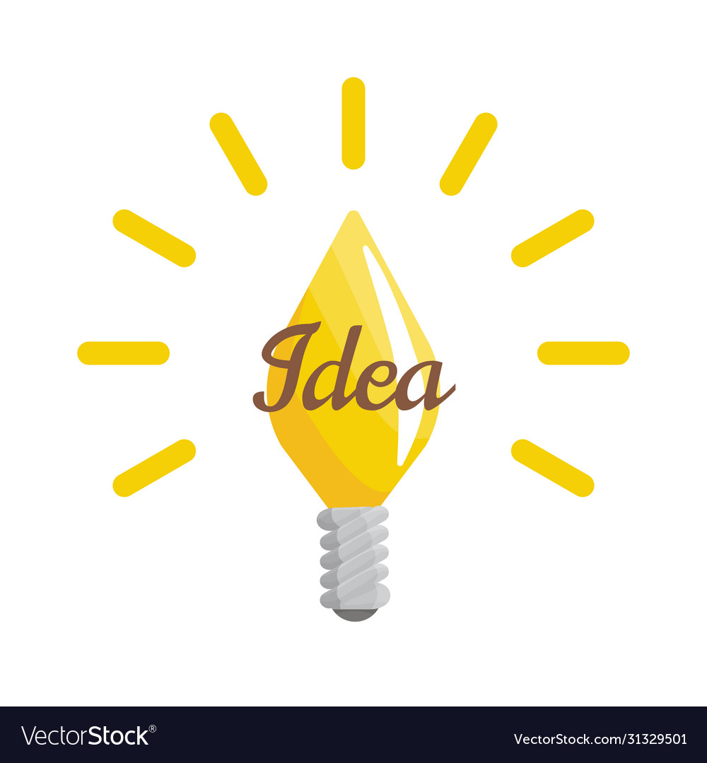 Light lamp creative idea with bulb for website