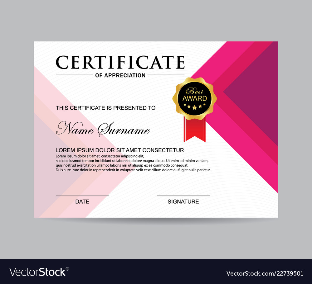 Modern certificate