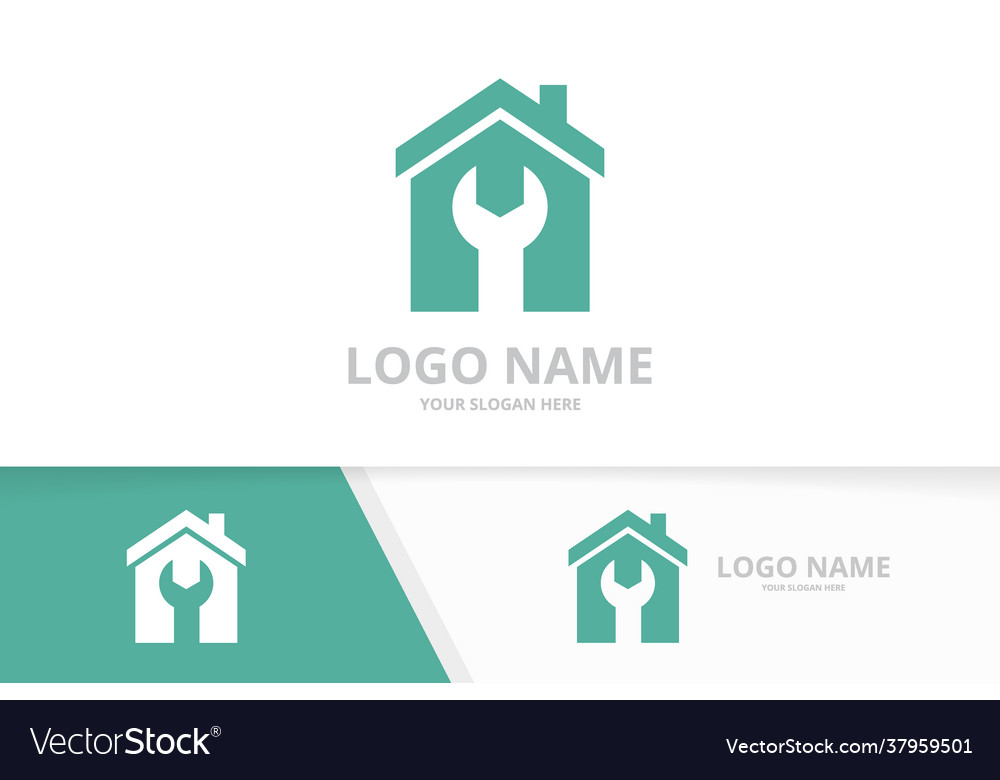 Real estate and repair logo combination