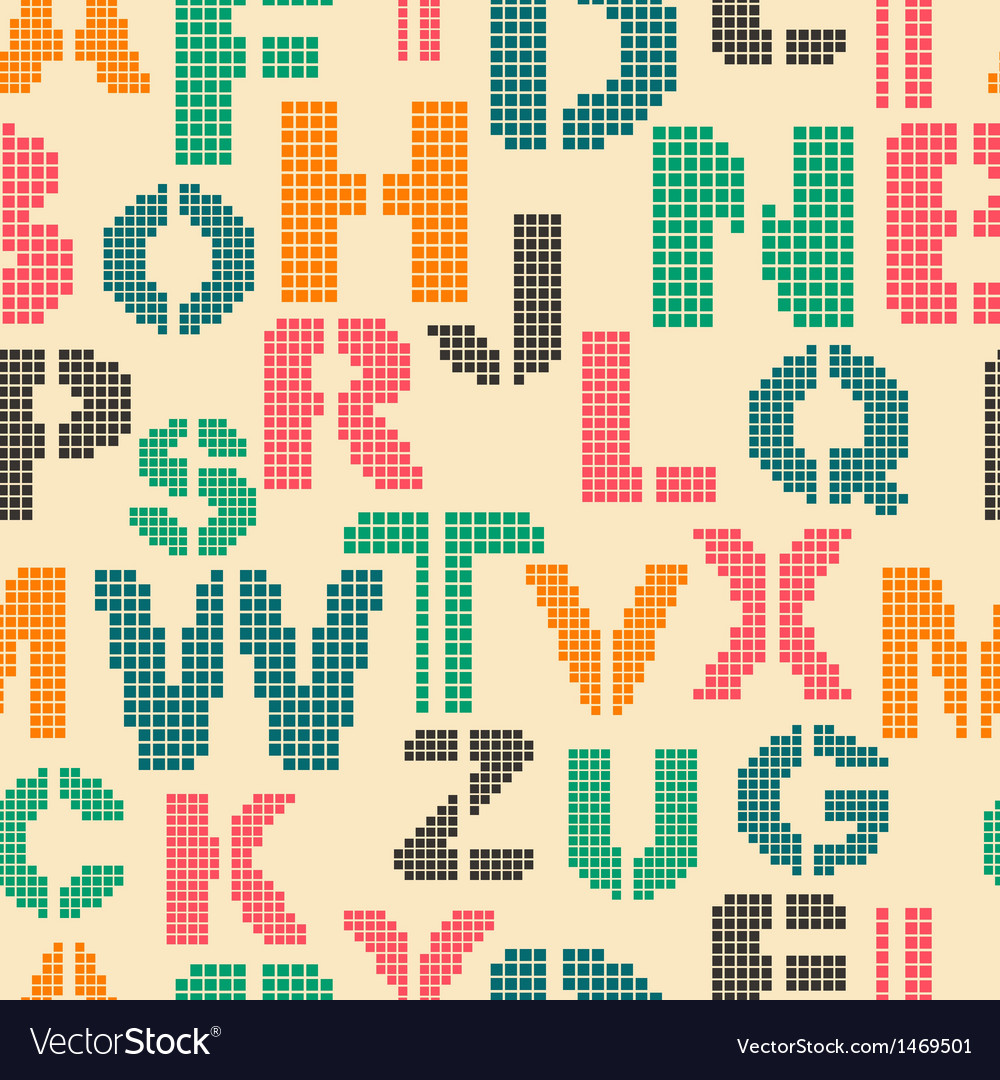 Seamless pattern with letters of the alphabet