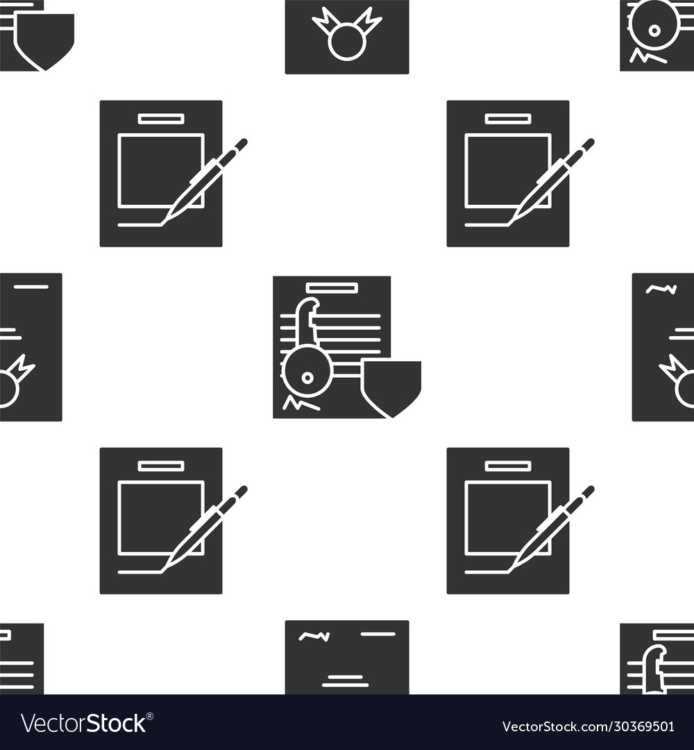 Set certificate template document with key vector image Set certificate template document with key