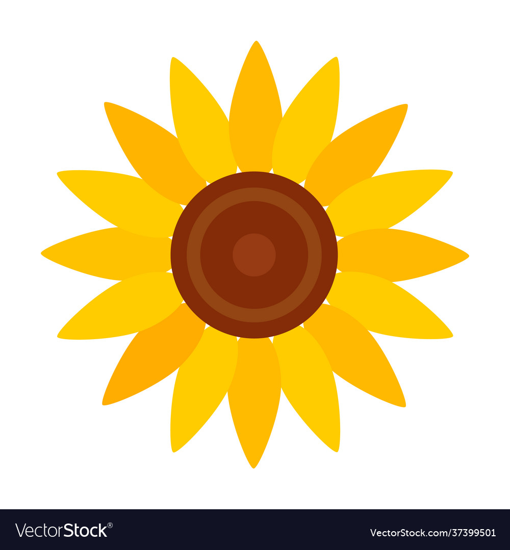 Sunflower iconcartoon icon isolated Royalty Free Vector