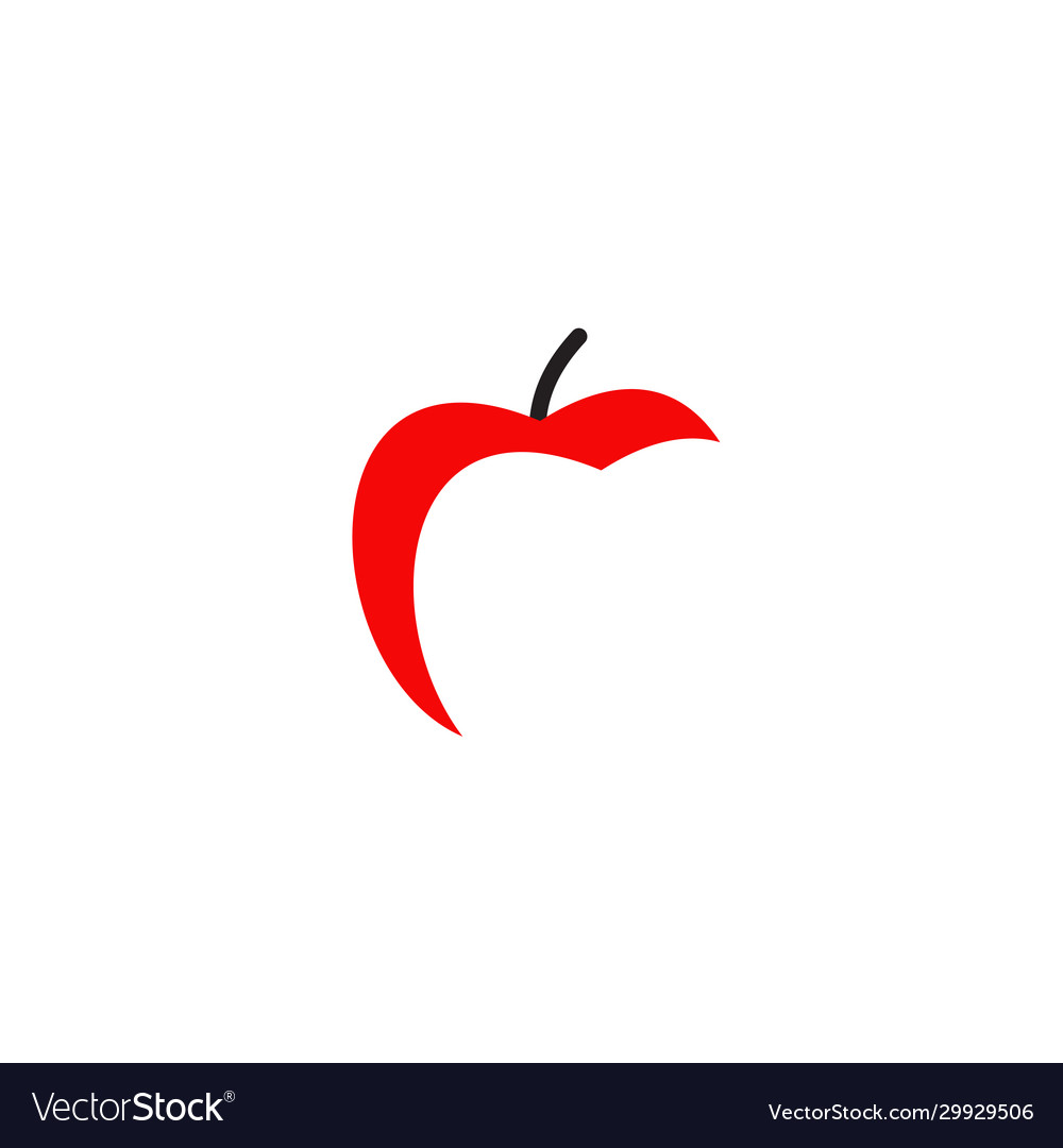 Apple fruit icon logo design template Royalty Free Vector