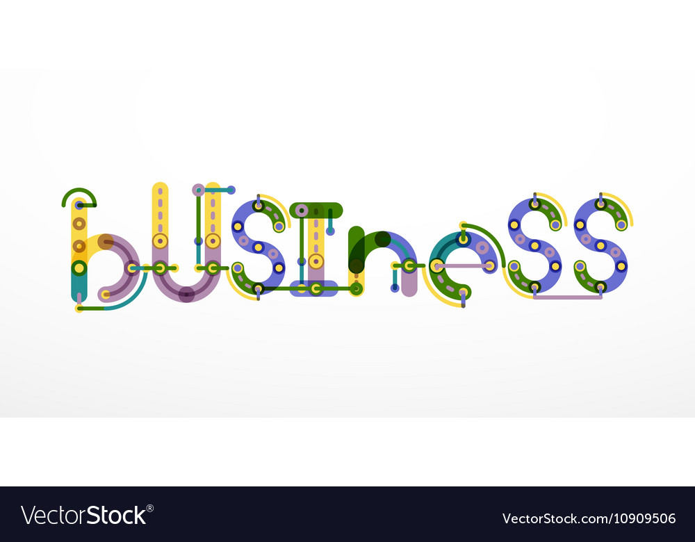 Business word lettering