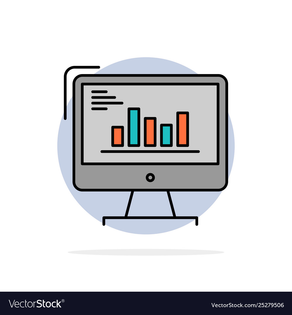 Chart analytics business computer diagram Vector Image Chart analytics business computer diagram