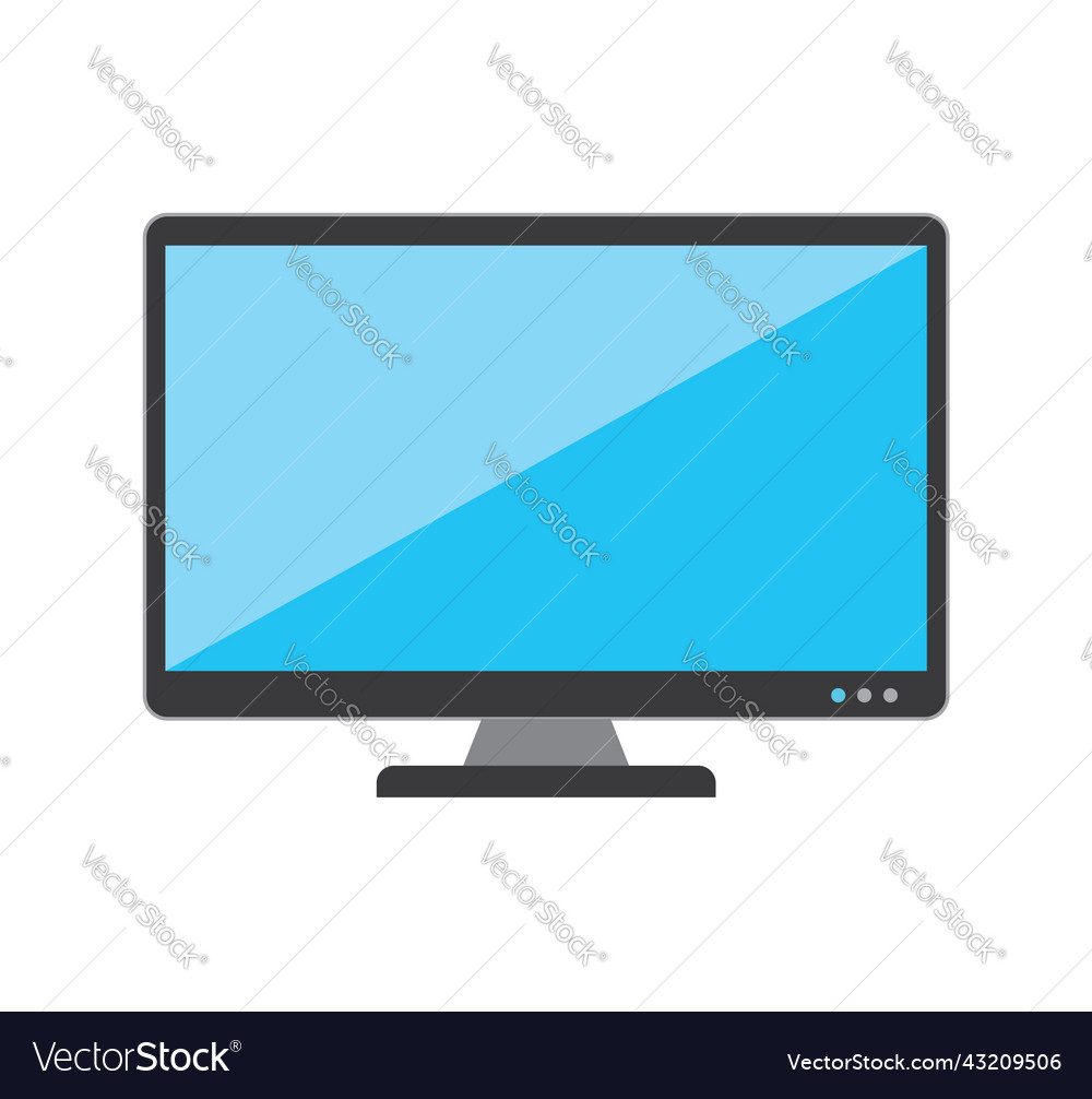 Computer monitor isolated glossy display digital