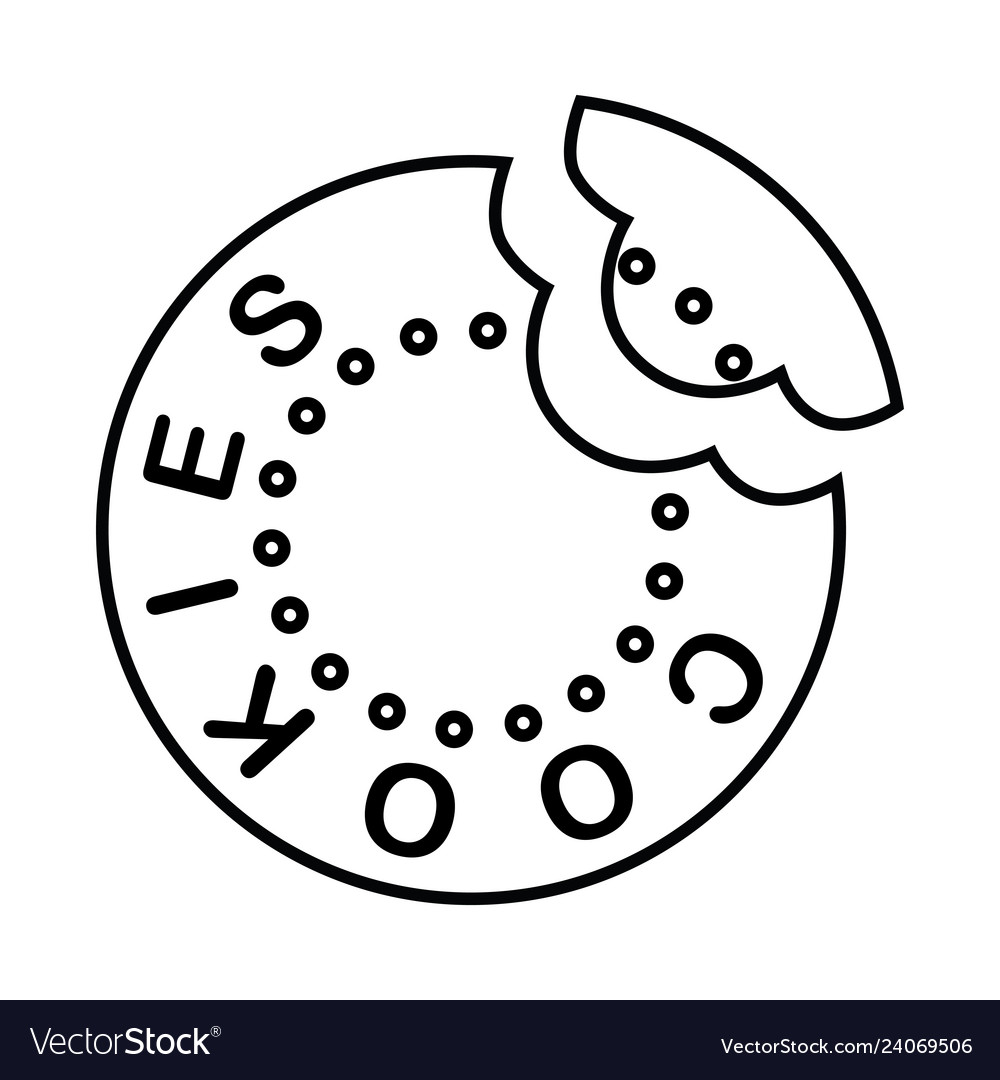 Cookies icon for web line art isolate