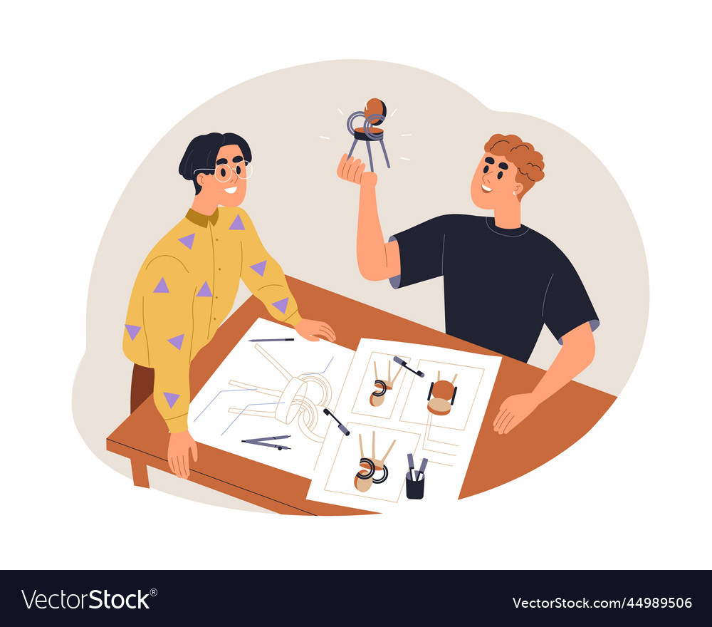 Creative designers during furniture design process